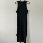 Aerie Ribbed Sleeveless Side Cinch Maxi Dress Black XL Photo 2