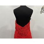 Sherri Hill 56134 Red Lace Halter Gown Sz 14 Photo 5