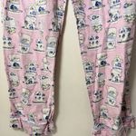 Bed Head Pajama Pants Womens XL Pink Floral Tea Cups Playful Lounge Sleepwear Photo 4