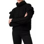 joe's jeans Joe's The Adeline Cable Stitch Turtleneck Sweater Size Large Black NEW Joes Joe Photo 10