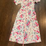 ZARA  Floral Midi Dress - Pink and Cream Photo 7