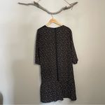 Roolee  Black Floral Shift Ruffle Hem Dress Photo 2