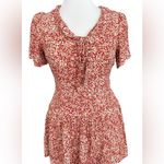 Reformation Adelina Floral Mini Dress Drop Waist V-Neck Ditsy Floral Size 2 Photo 3