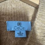 CeCe  Tan Knit Sweater Floral Detailing Photo 3