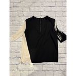 Helmut Lang Short Sleeve Silver Print Top in Cream/Black Marble Size Large Photo 6