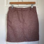 Cupcakes and Cashmere Maroon Houndstooth Wool Blend Mini Skirt Size 2 Photo 0