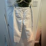 We The Free FREE PEOPLE Maggie Mid Rise Straight Leg Distressed knee Jean Optic White Sz 28 Photo 2