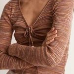 Madewell  Sweater Space Dyed V Neck
Cinched Stretch Size XL New Photo 0