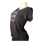 Color Thread #810  Women's Small Black T-Shirt Bold, Brilliant Beautiful Photo 1