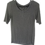 Banana Republic Women XS Striped Soft Short Sleeve Button Back Shirt Photo 0