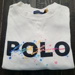 Ralph Lauren POLO  Signature Rainbow Logo Fleece Pullover Sweatshirt Size Small Photo 0