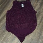 Torrid  Lace Corset Seamed Lace-Up Bodysuit Purple‎ Size 5X NWT Photo 0