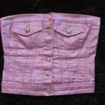 Pink Denim Corset Top Photo 1