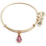 ALEX AND ANI Rose Swarovski crystal October birth stone charm Bracelet Photo 0