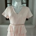 Stellah Tiered Eyelet Dress Deep V Photo 5
