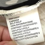 Anthropologie TINY Grey/Ivory Ikat Print Pullover V-Neck Top with Coral Rims Photo 6