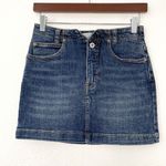 Free People Shes All That Denim Mini Skirt Sz 26 Photo 0