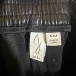 Joie  Black Vegan Leather Paper Bag Waist Straight Pants Women Sz M Photo 7