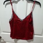 Elegant Red Lace Trim Tank Top Size XS Photo 2