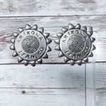 Vintage The Original Arizona Jean Company Clip On Earrings Silver Tone Photo 0