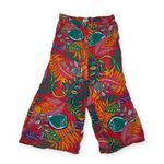 C&C California c & C California women's large linen wide leg crop tropical pants Rio Hawaiian Photo 0