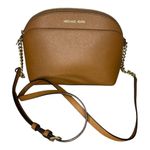 Michael Kors Jet Set Travel Tan Leather Dome Crossbody Photo 0