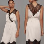 Anthropologie NWT $168 By  Sleeveless V-Neck Lace Tie-Styling Wrap Midi Dress M Photo 3