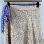 ZURY Wrap Skirt Free Size Boho Festival Hippie Bohemian Rave Made in India Rayon Blue Photo 7