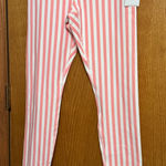 Spiritual Gangster Pink and White Striped Leggings Photo 0