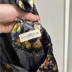 Natural Life  Velvet Dakota Tie Overalls Jumpsuit in Black Floral Stems - Size XL Photo 7