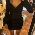 Emerald Sundae Black ruched sleeve dress Photo 0