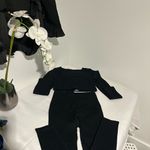 Black Long Sleeve Crop Top Size L Photo 3