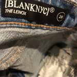 BLANK NYC LENOX HI RISE BLUE DENIM WHISKERED DISTRESSED SHORTS 28 Photo 8