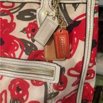 Coach  Poppy Red and White Floral Shoulder bag Photo 3