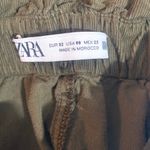 ZARA Olive Green Corduroy Bag Waist Pants women sz 00 Photo 4
