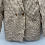 ANINE BING  Tweed Herringbone Blazer Women’s Size Medium Tan Cream Double‎ Breast Photo 4