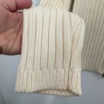 Talbots  Cream Ribbed Mockneck‎ Full Zip Sweater Gilmore Girls Fisherman Photo 3