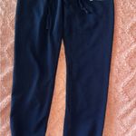 PINK - Victoria's Secret Victoria's Secret Women’s Pink Joggers Navy Fold Over Waist Low Rise Size S EUC Photo 5