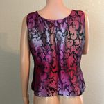 Kasper  Blazer & Shell Set 2 BLAZER / TOP Women's Size 12 Textured PINK/BLACK Photo 6