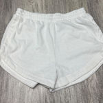 Free People  Beach White Terry Cloth Dolphin Shorts XS TP‎ Elastic Waist Pocket Photo 0