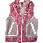 Adidas by Stella McCartney Adizero Animal Print Hooded Outdoor Athletic Vest Pink Size L Photo 0