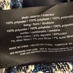 Sam Edelman  Blue Tweed Fiona Double Breasted Collarless Blazer Size Medium Photo 7