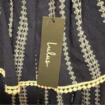 Lulus See Ya There Navy Blue Print Off-the-Shoulder Romper Women's Size XL Photo 4