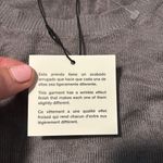 ZARA charcoal gray k crewneck short sleeve sheer slightly cropped sweater Photo 7