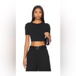 ALC Frank A.L.C. ALC Wren Bustier Cropped Tee Corset Seamed Crop Top Black Photo 1