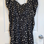 Sugar Lips Sugar + Lips‎ XS Black White Polka Dot Puff Sleeve Square Neck Mini Dress Photo 0