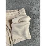 Relaxx Cargo‎ Sweat Shorts Women Medium High Rise Elastic Drawstring Waist Y2K Tan Photo 6