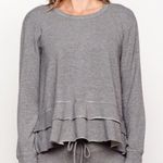 Sundry  Grey Tiered Sweatshirt Photo 0