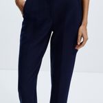 ZARA High Waisted Navy Skinny Trousers Photo 0