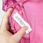 ZARA Top Women Size XS Cropped Satin Open Back Short Sleeve Pink Laced Summer Photo 2